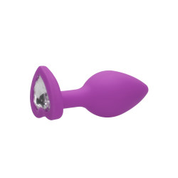 Ouch! Plug Bijou Anal silicone Heart Violet 6 x 2.8 cm